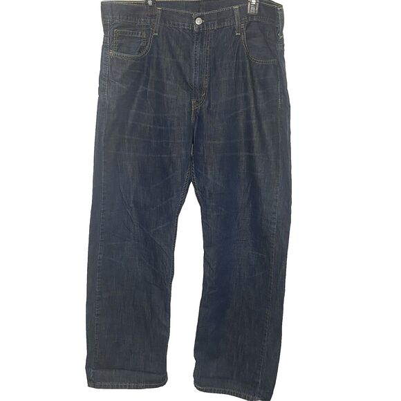 LEVI STRAUSS Jeans 569 Loose Fit Straight Leg 100% Cotton Denim Mens 40x32 Blue - Picture 1 of 10